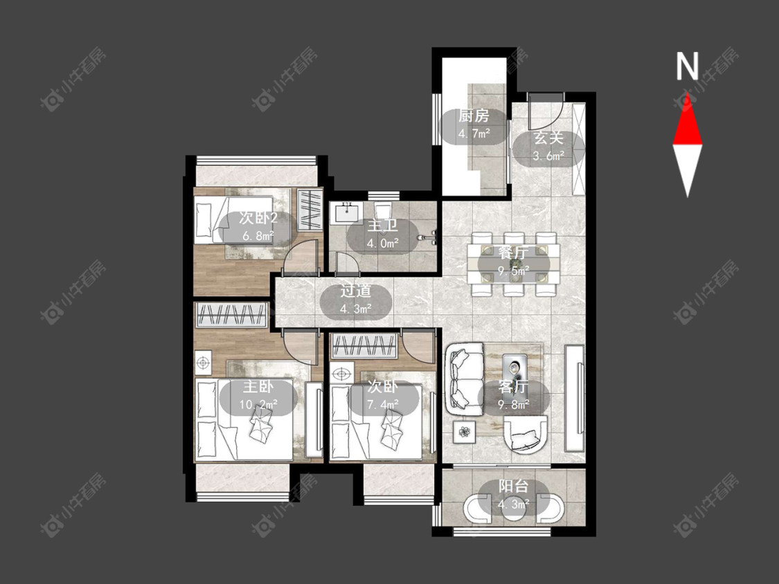 星河时代房源户型图 常州星河时代在售二手房源户型图_小牛看房