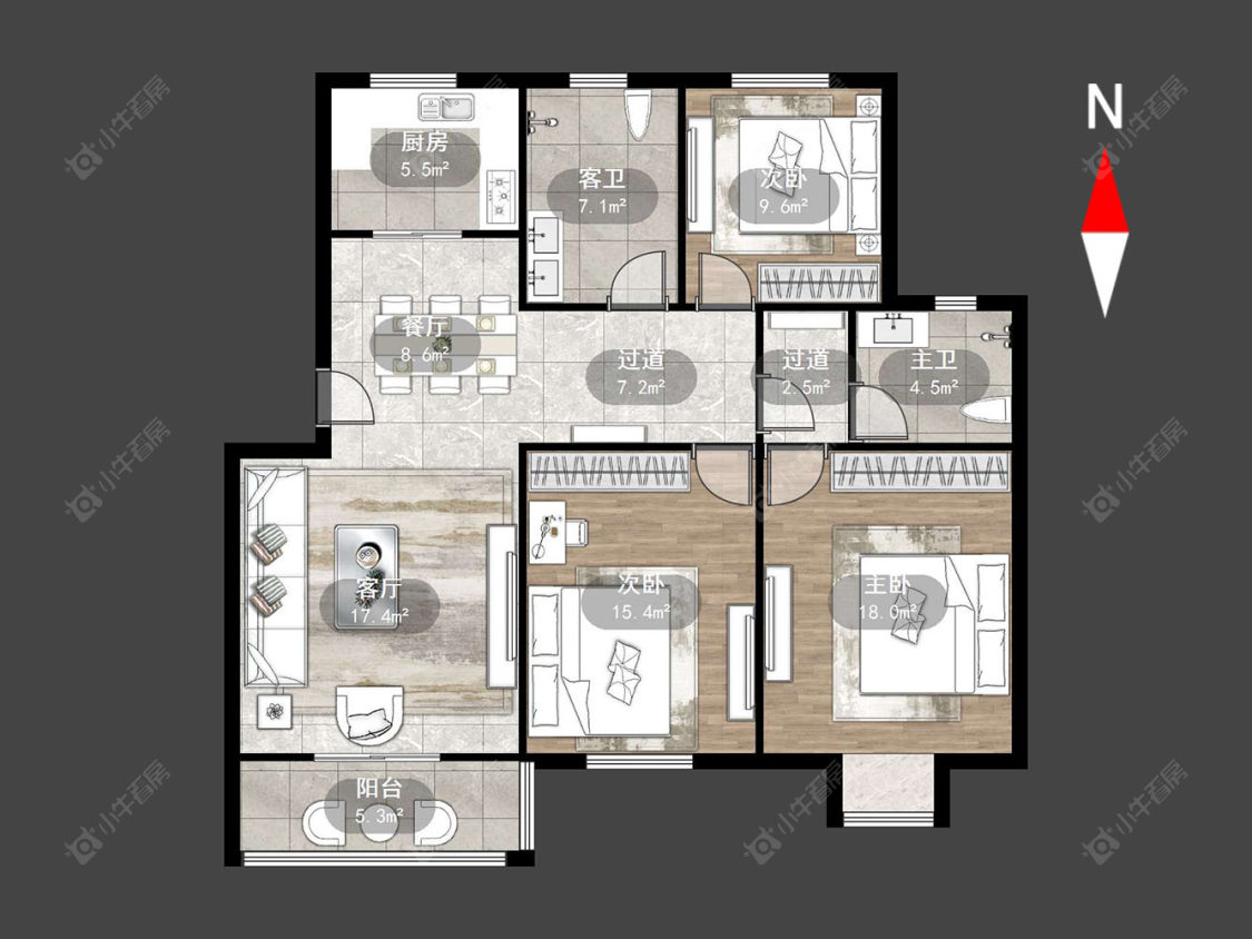 瑞丰花苑房源户型图 常州瑞丰花苑在售二手房源户型图_小牛看房