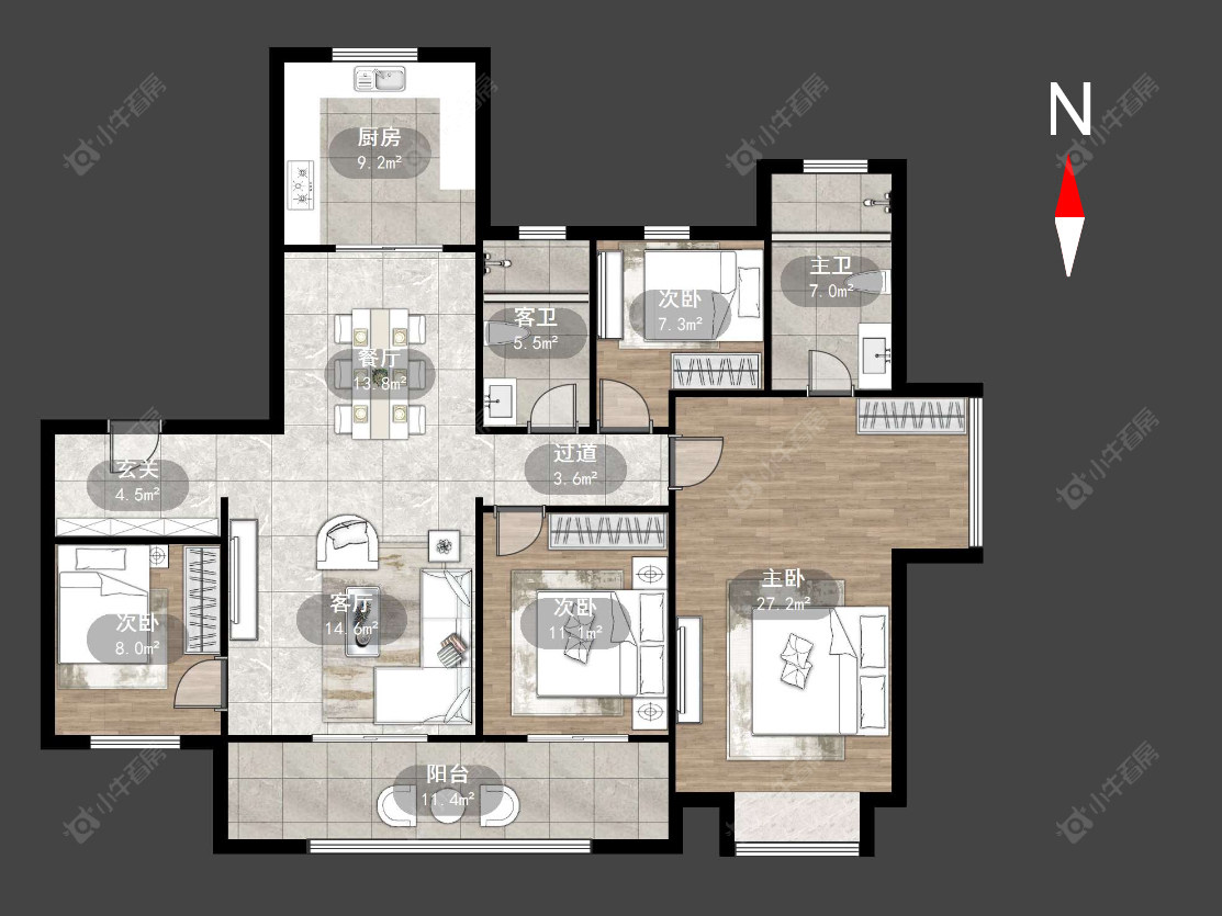 常州华润国际六期在售二手房源户型图_小牛看房
