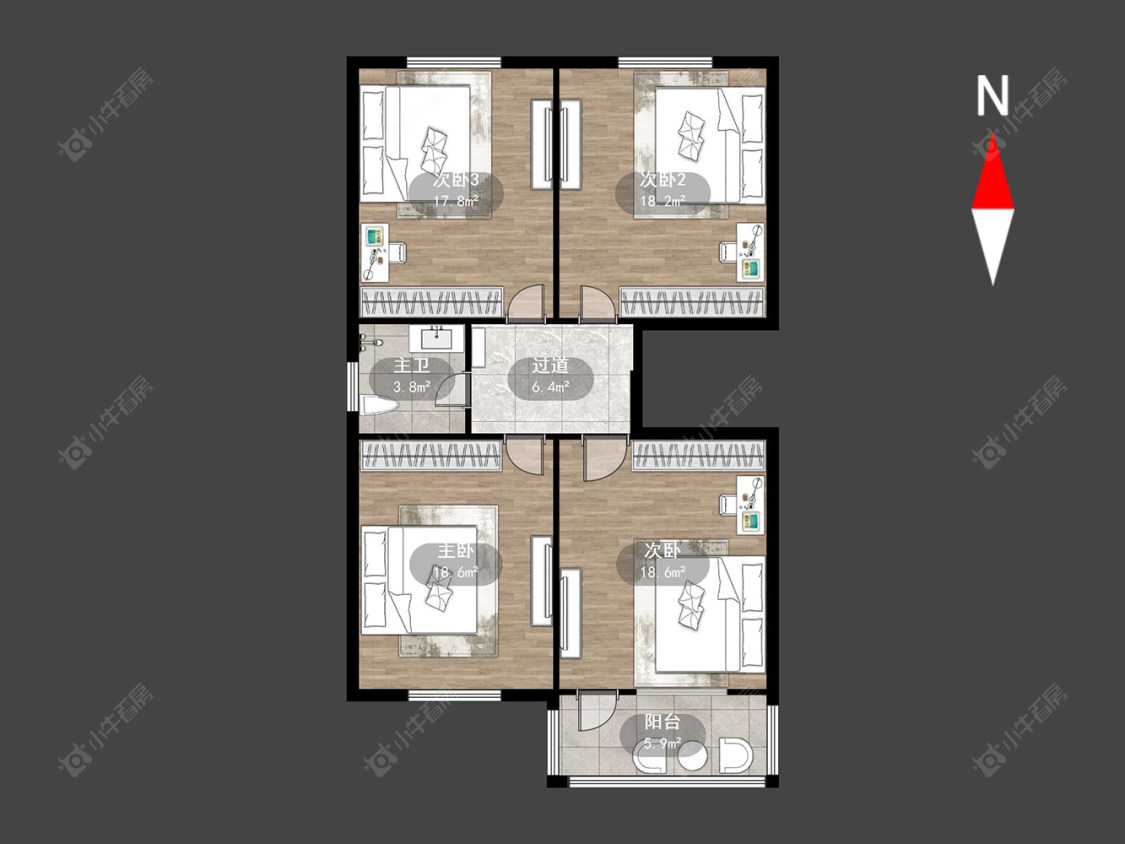 常州临江花苑在售二手房源户型图_小牛看房