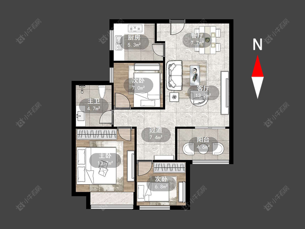 绿地香奈房源户型图 常州绿地香奈在售二手房源户型图_小牛看房