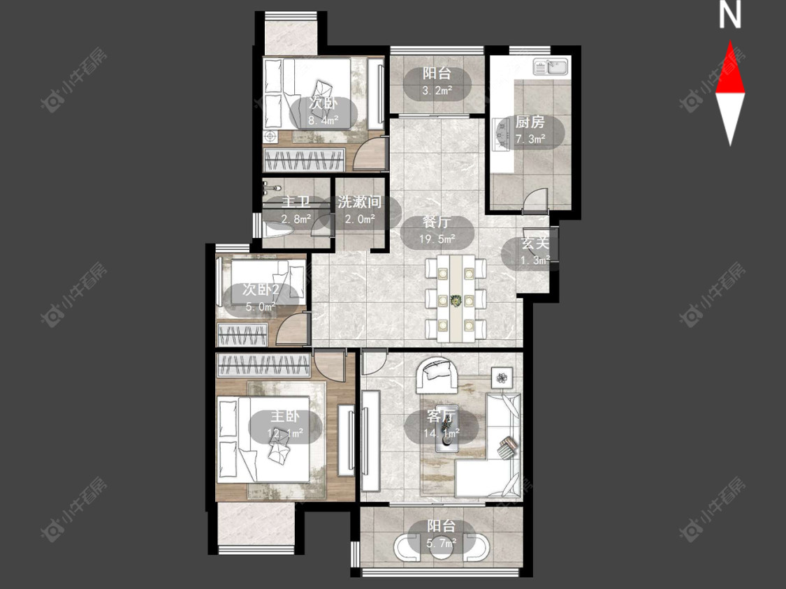 豪景家园房源户型图 常州豪景家园在售二手房源户型图_小牛看房