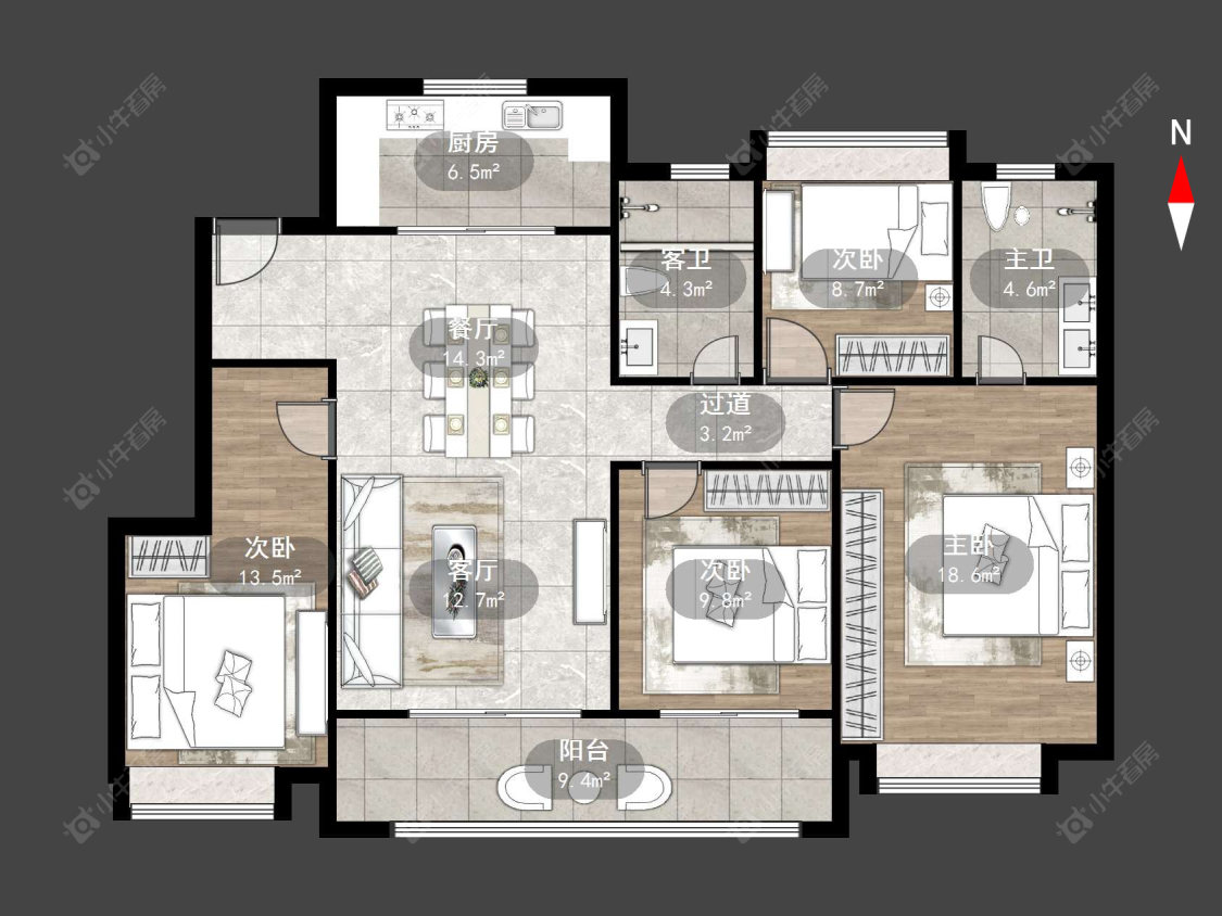 常州新城萃隽在售二手房源户型图_小牛看房
