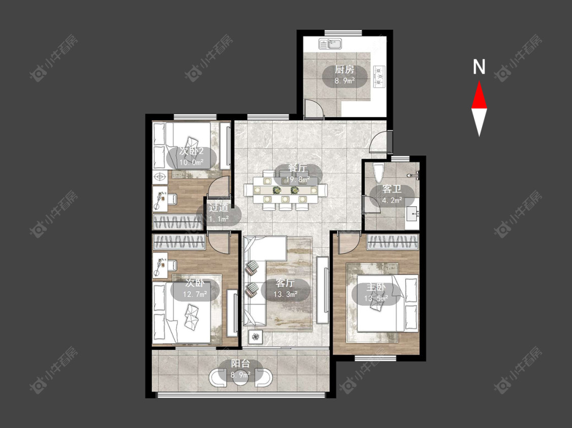 翠竹新村北区房源户型图 常州翠竹新村北区在售二手房源户型图_小牛看房