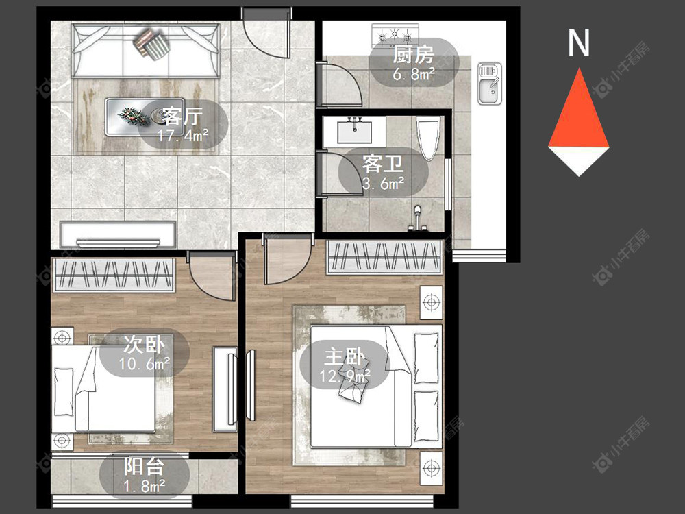 常州金都名苑在售二手房源户型图_小牛看房