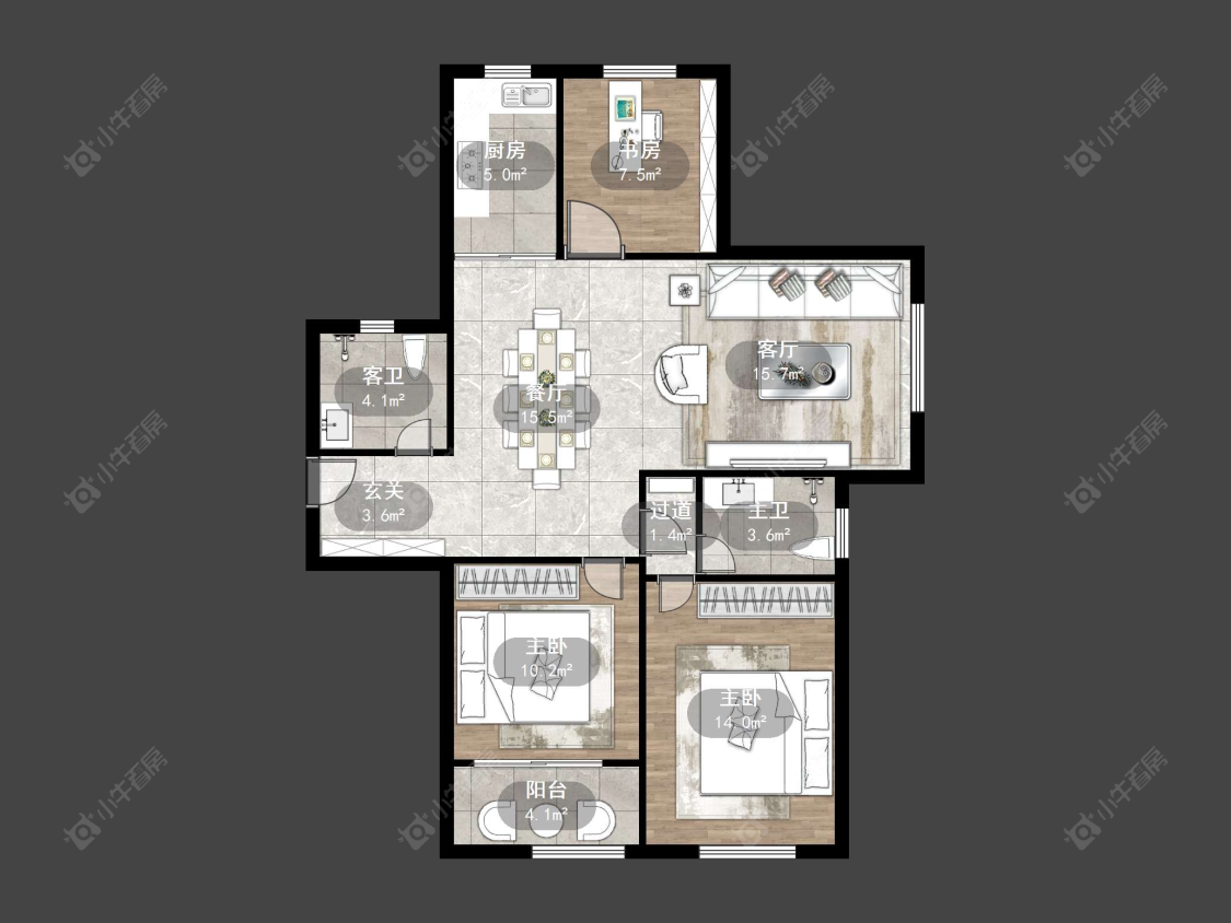缇香花园二期房源户型图 丹阳缇香花园二期在售二手房源户型图_小牛看房