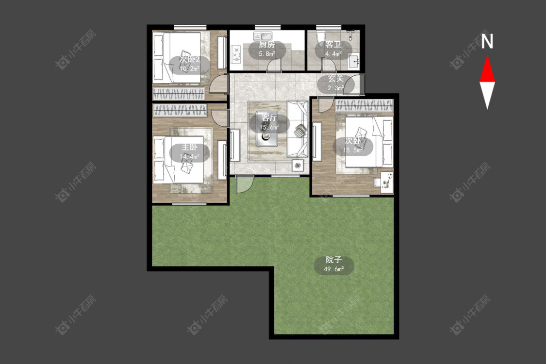 常州湖塘花园新村在售二手房源户型图_小牛看房