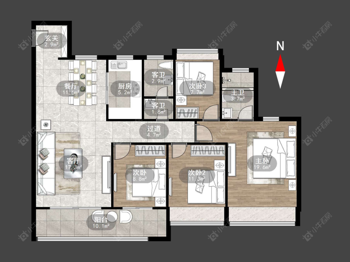 常州绿地香港名墩道在售二手房源户型图_小牛看房