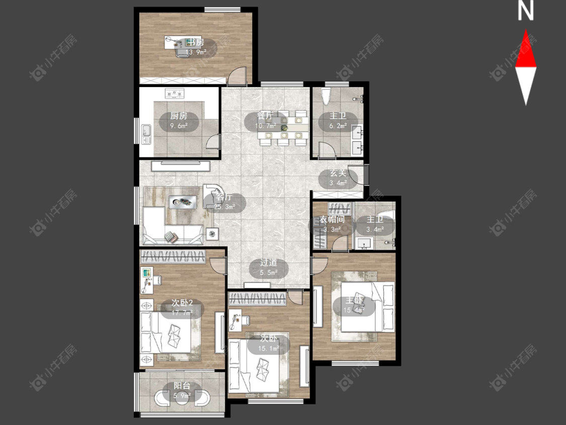 常州申达花苑在售二手房源户型图_小牛看房