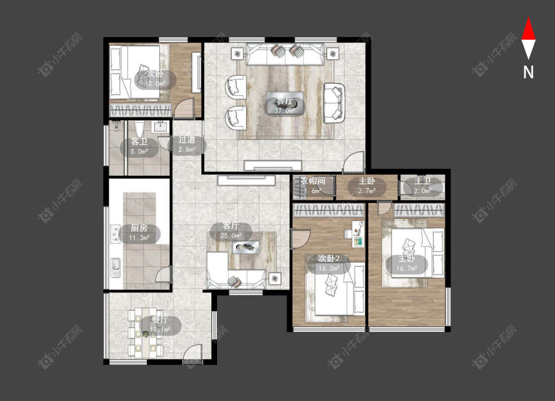常州兰陵公寓在售二手房源户型图_小牛看房
