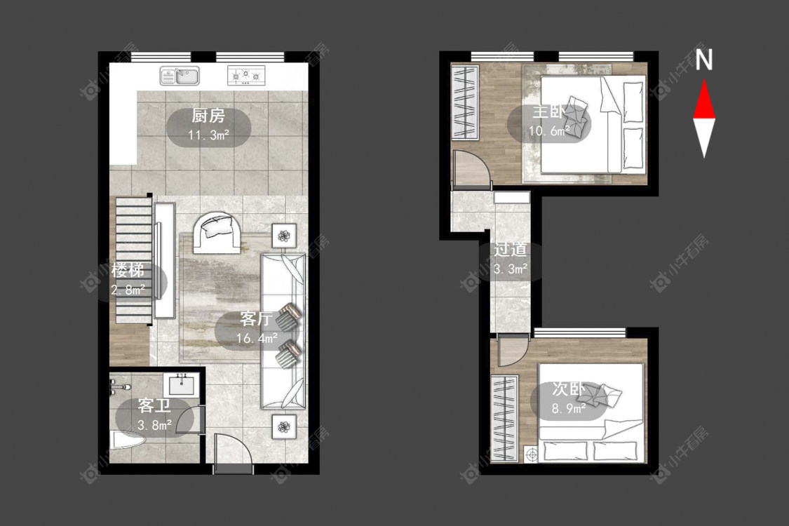 常州吾悦广场全能家公寓在售二手房源户型图_小牛看房