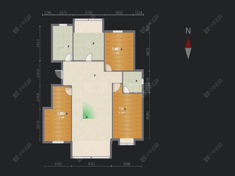 常州太湖明珠苑北区在售二手房房源户型图_小牛看房