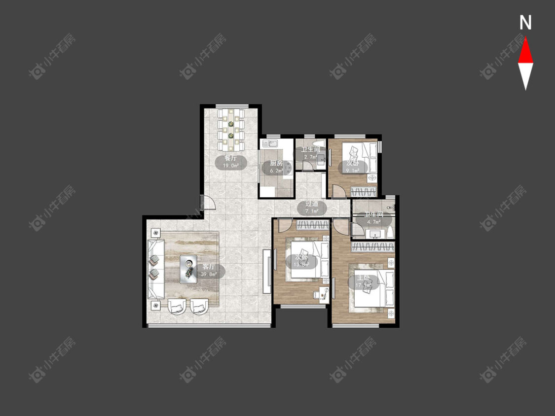常州雅居乐路劲棠颂在售二手房源户型图_小牛看房
