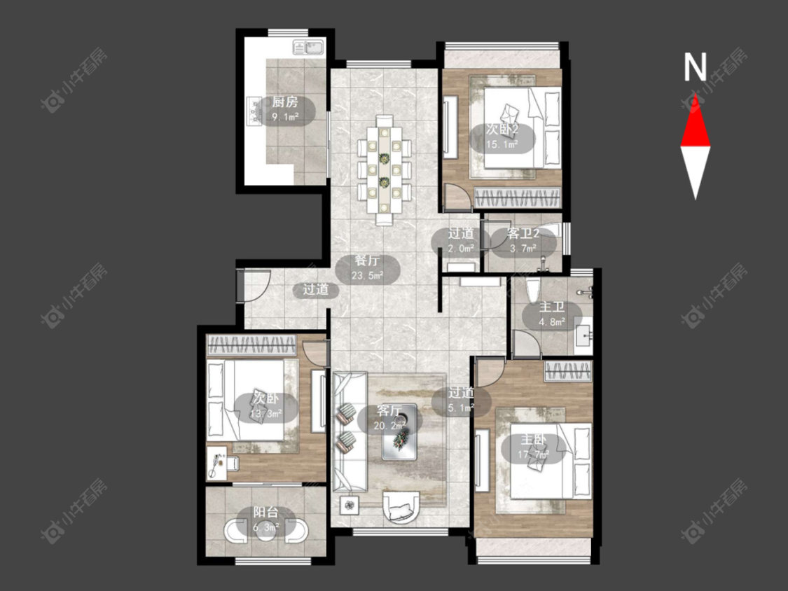 常州橄榄城在售二手房源户型图_小牛看房