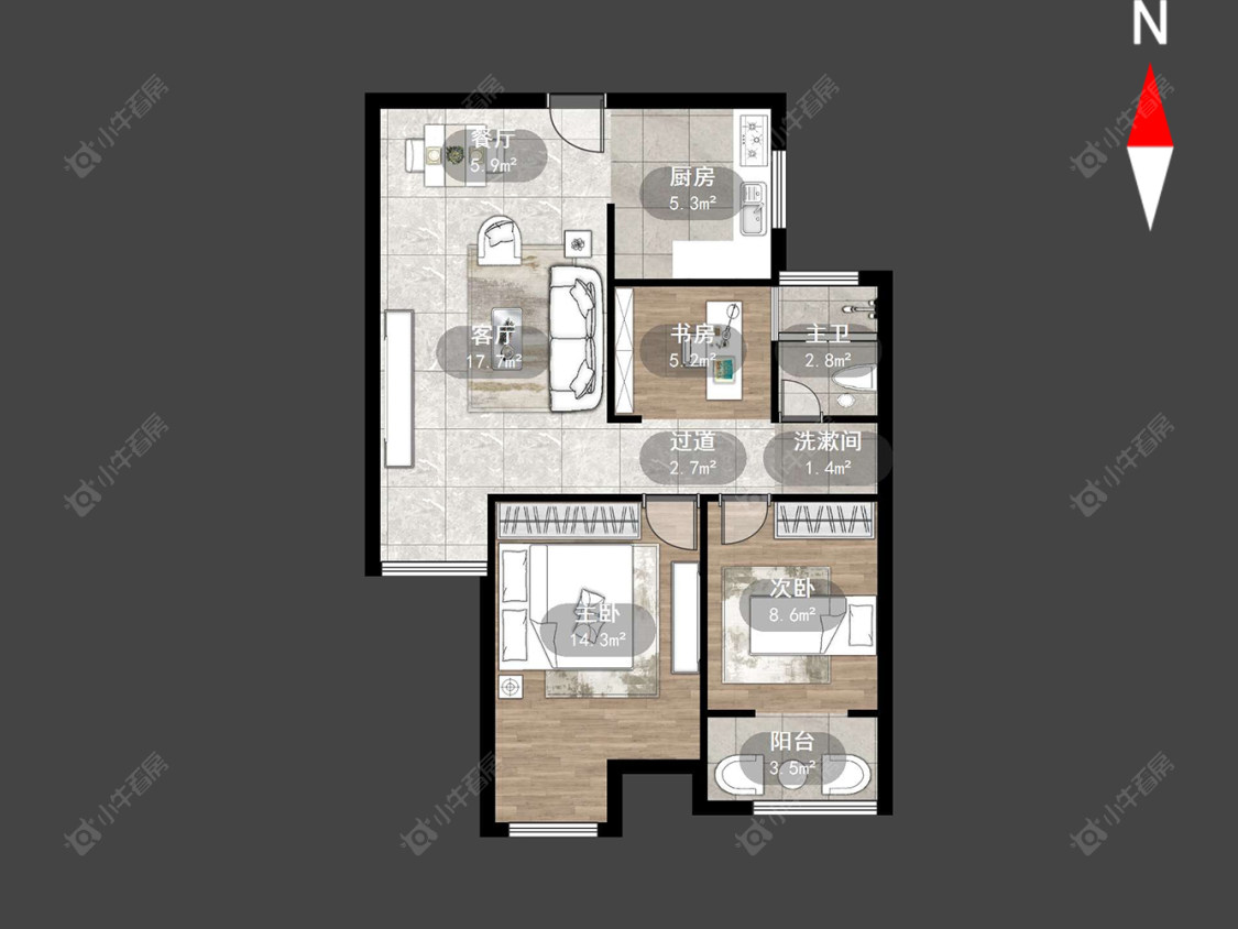 常州常发豪郡在售二手房源户型图_小牛看房