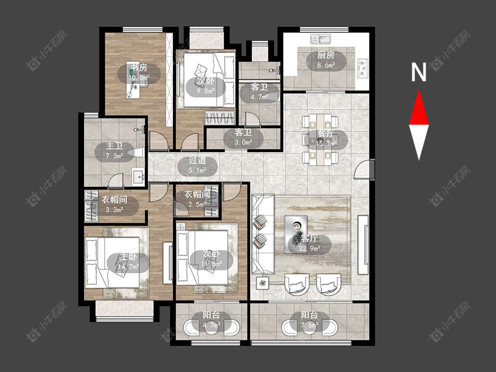 常州璞樾春秋在售二手房源户型图_小牛看房