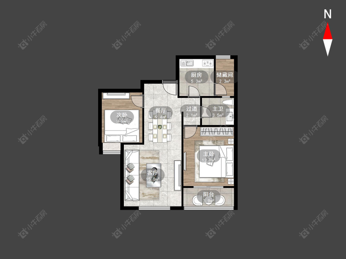 常州景瑞英郡在售二手房源户型图_小牛看房