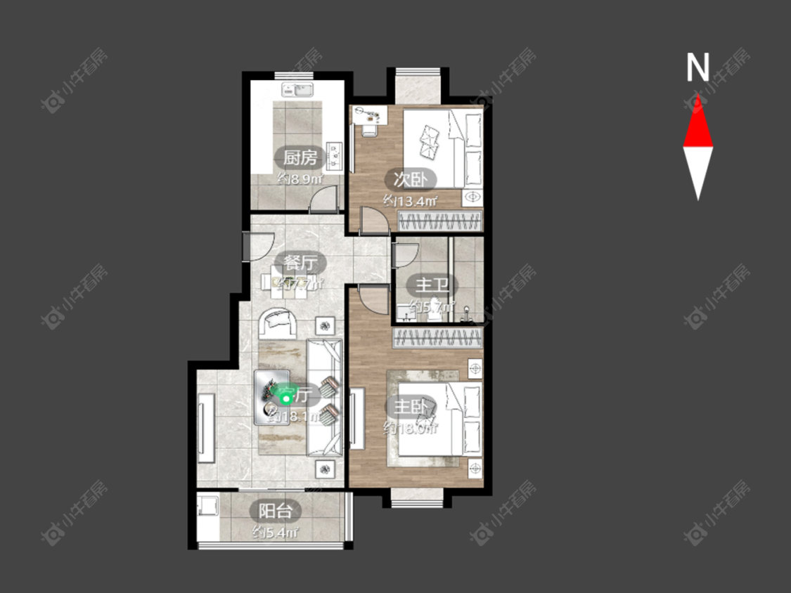 常州太湖明珠苑北区在售二手房源户型图_小牛看房