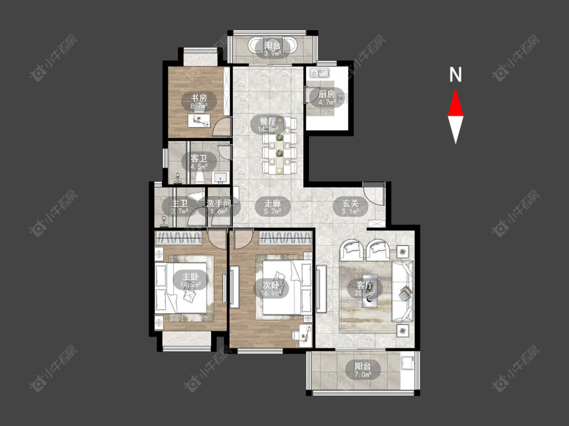旺角花园房源户型图 常州旺角花园在售二手房源户型图_小牛看房
