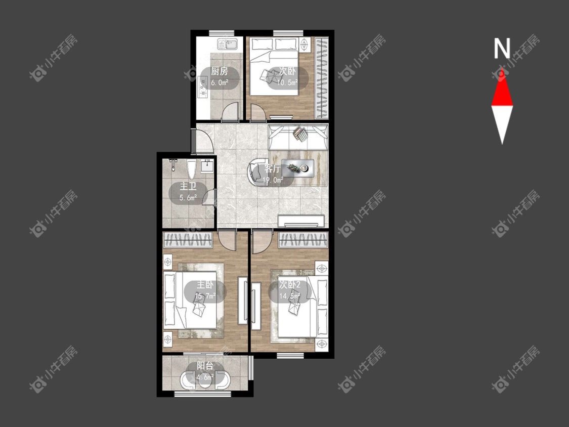常州泰山三村在租房源室内图_小牛看房