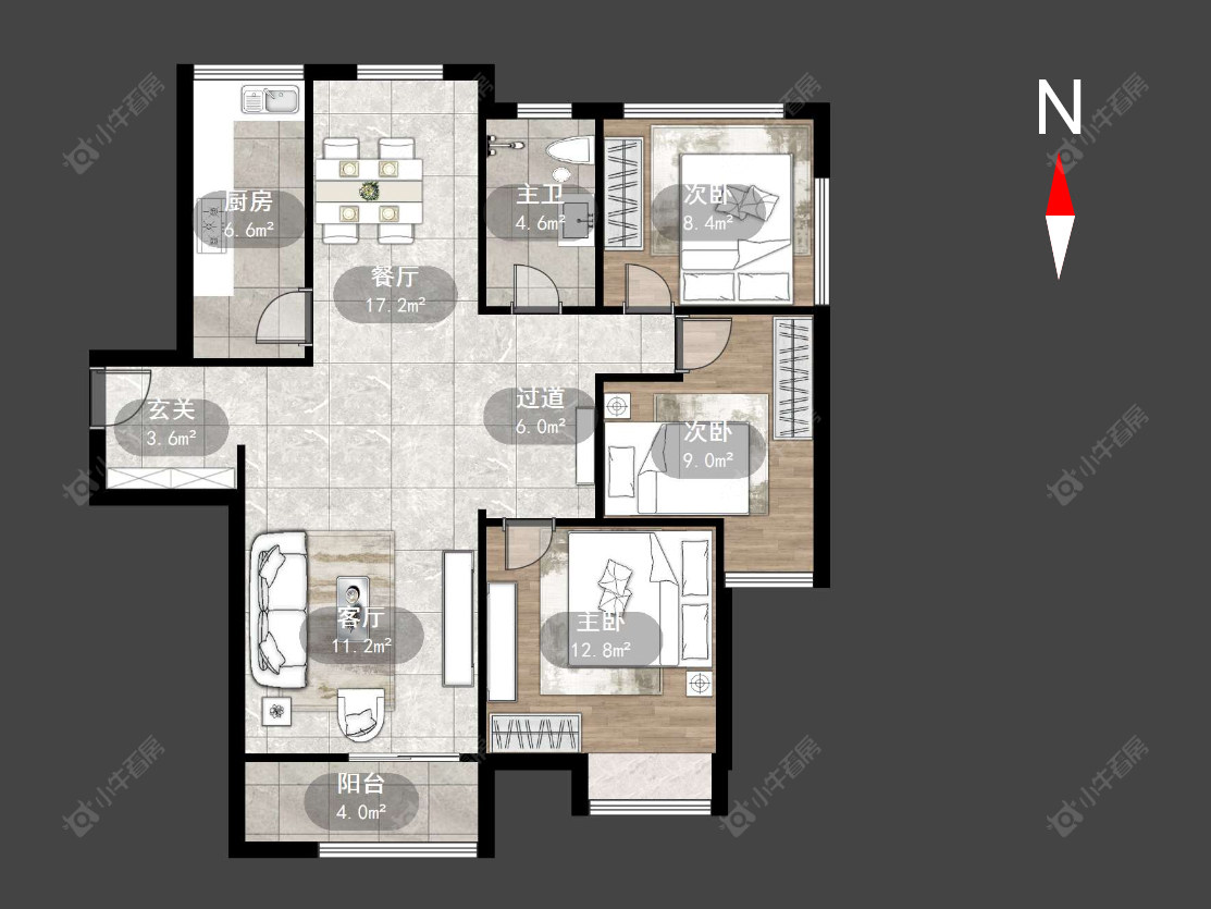 常州景泰家园在售二手房源户型图_小牛看房