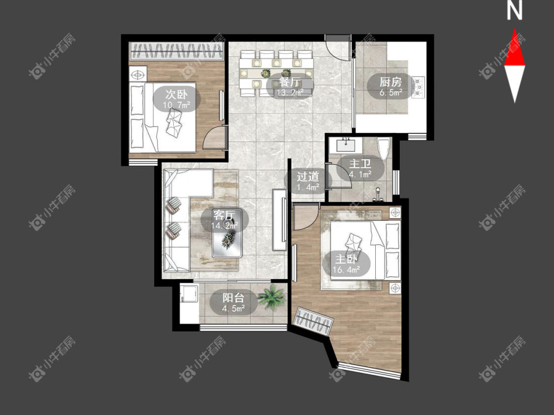 常州名桂坊在租房源户型图_小牛看房