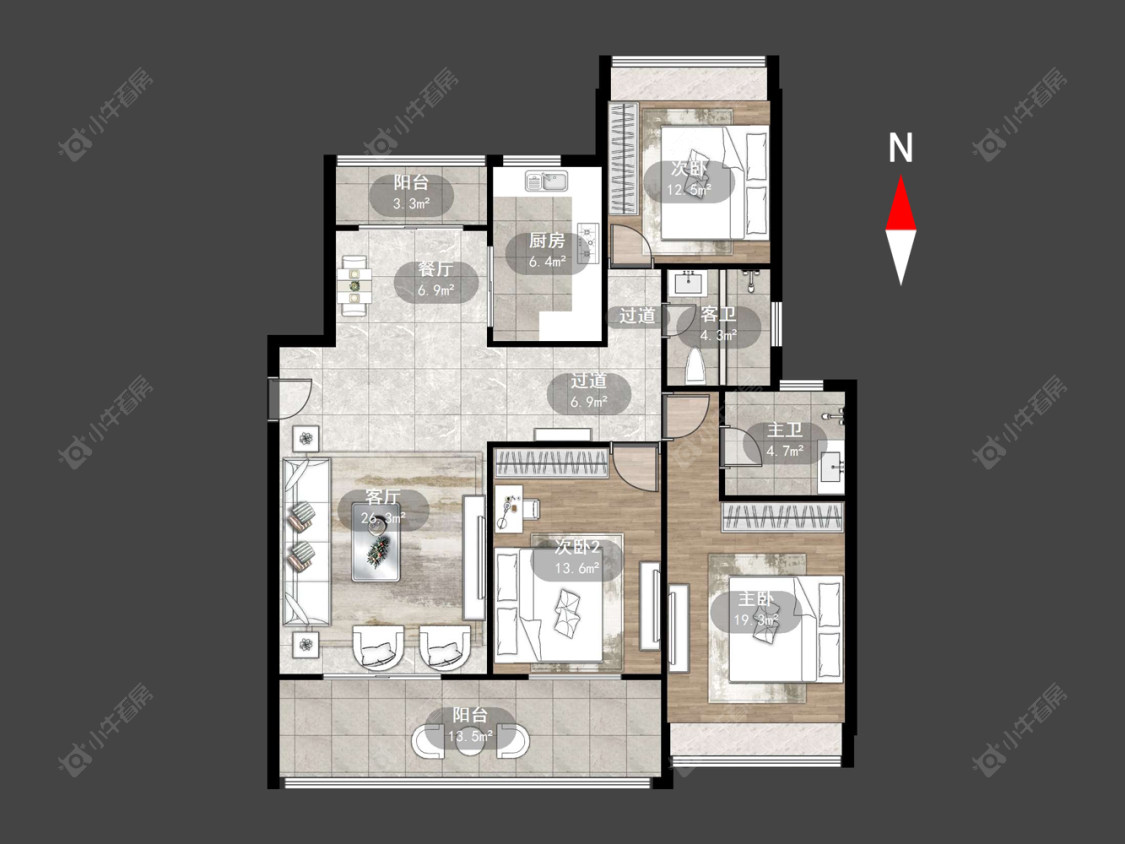 常州天禄西阆苑在售二手房源户型图_小牛看房