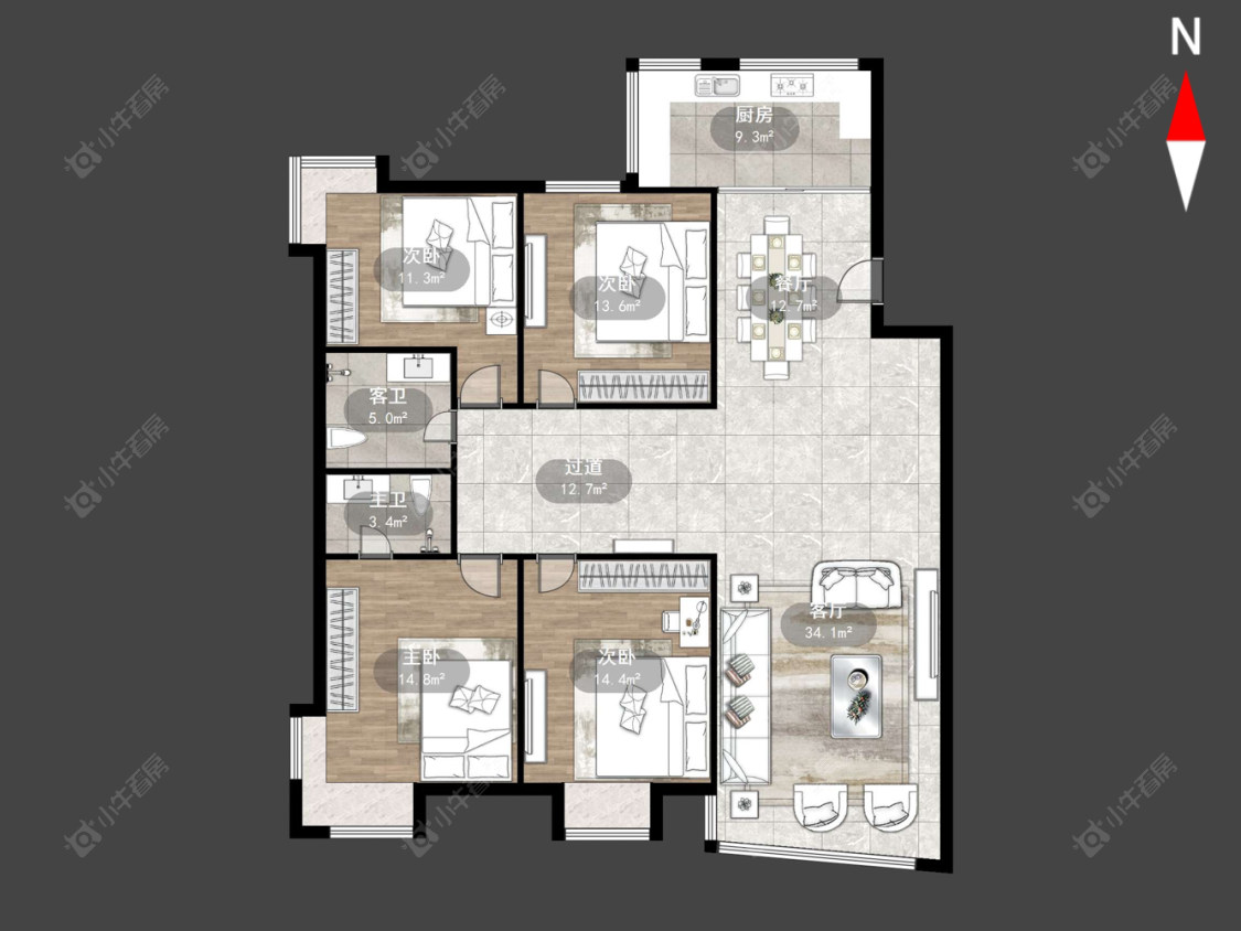 常州江南公寓在售二手房源户型图_小牛看房