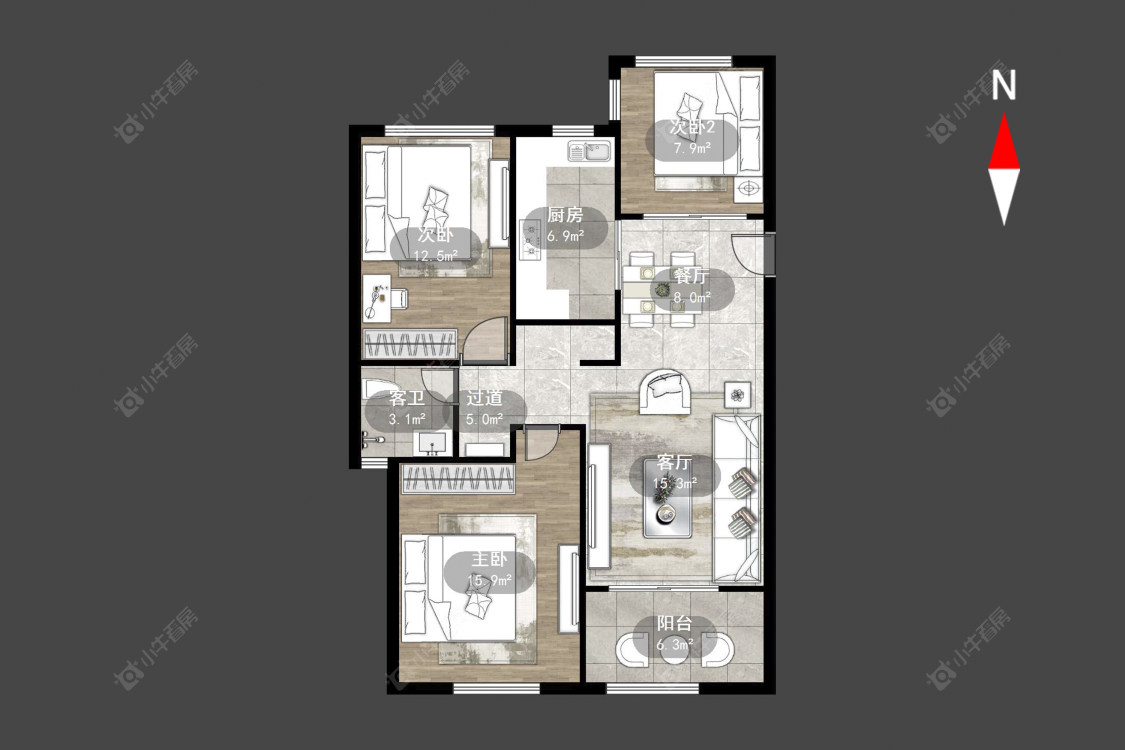绿地峰云汇房源户型图 常州绿地峰云汇在售二手房源户型图_小牛看房