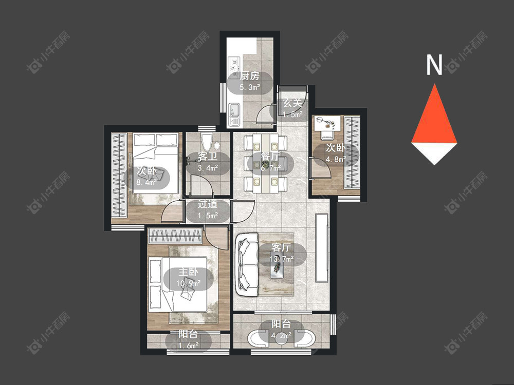 常州怡美花园在售二手房源户型图_小牛看房