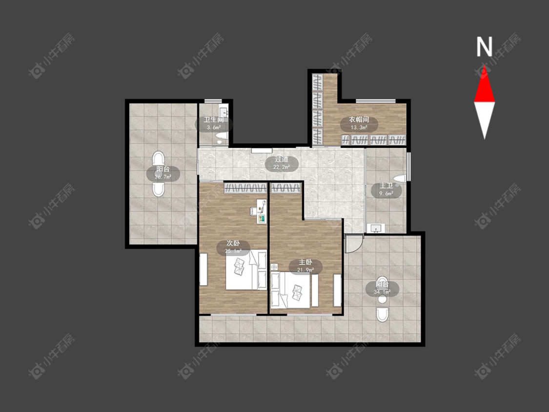 常州阳光花园(新北)别墅区在售二手房源户型图_小牛看房