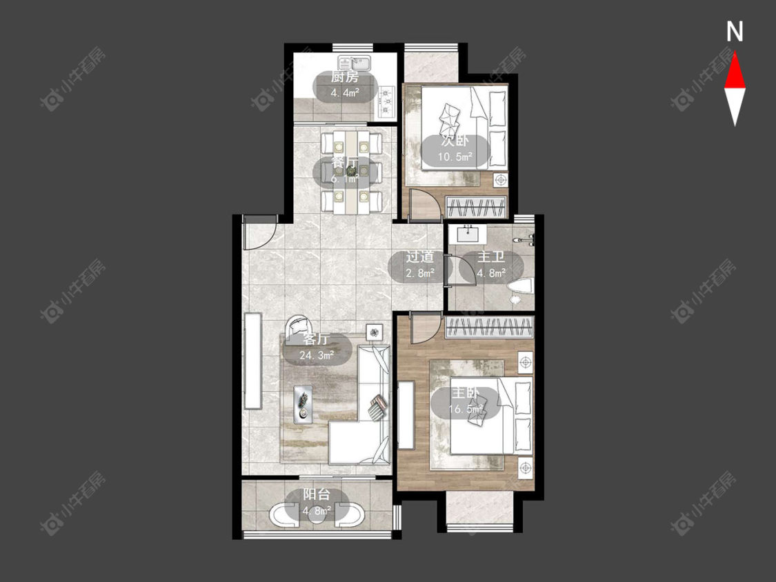 常州阳湖名城在售二手房源户型图_小牛看房