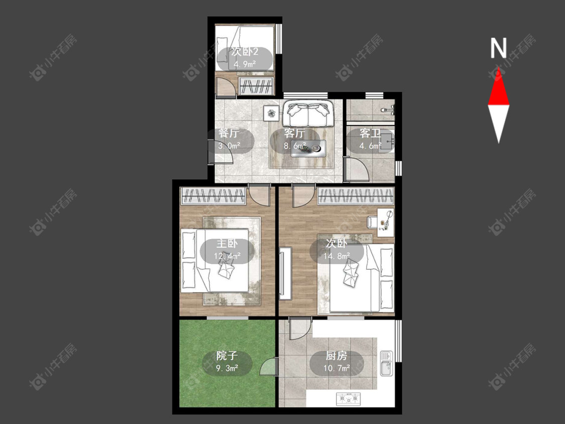 常州常钢宿舍在售二手房源户型图_小牛看房