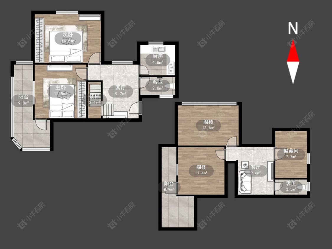 常州翠竹新村东北区在售二手房源户型图_小牛看房