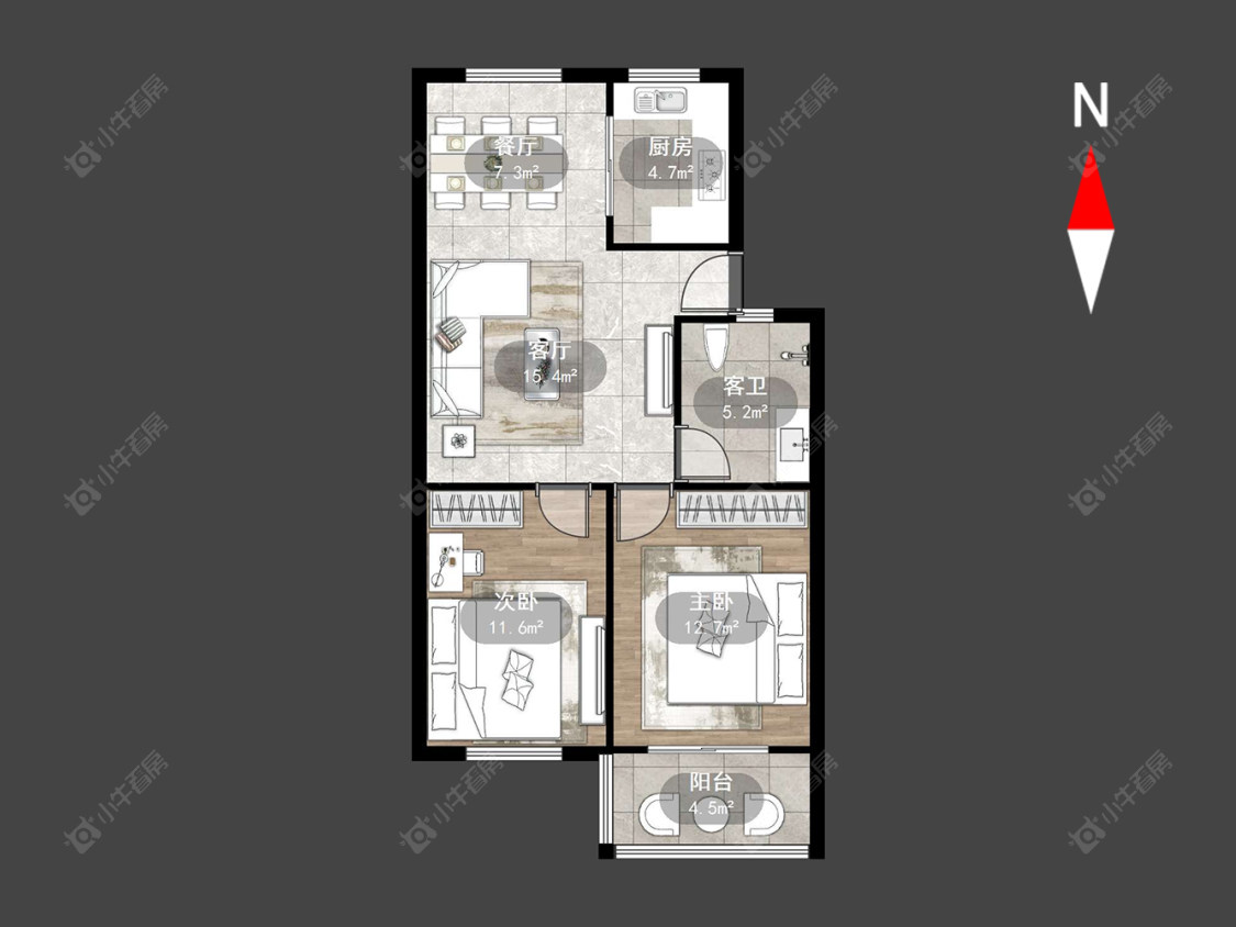 荆川里房源户型图 常州荆川里在售二手房源户型图_小牛看房