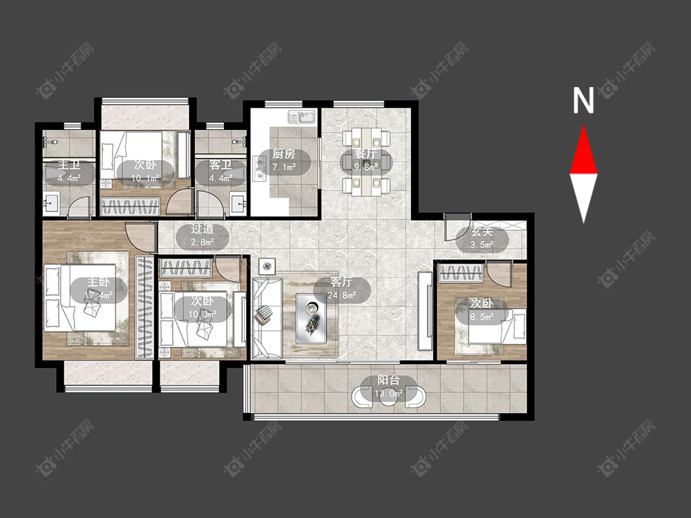 常州碧桂园都市森林在售二手房源户型图_小牛看房