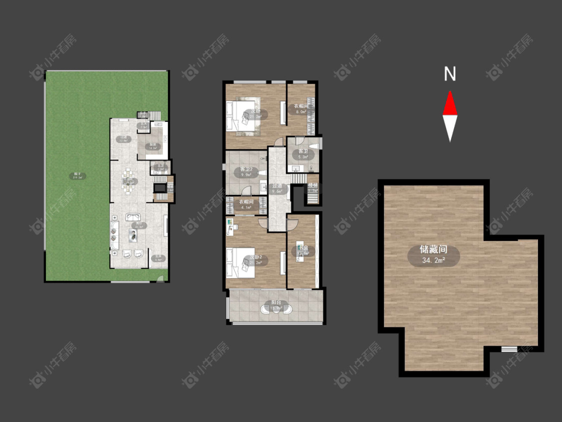 常州世茂香槟湖一期在售二手房源户型图_小牛看房