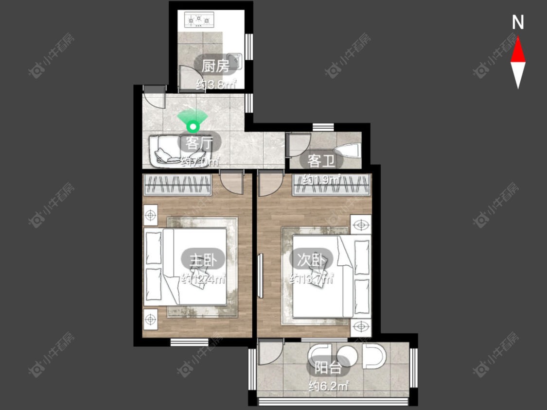 常州工房北区在售二手房源户型图_小牛看房
