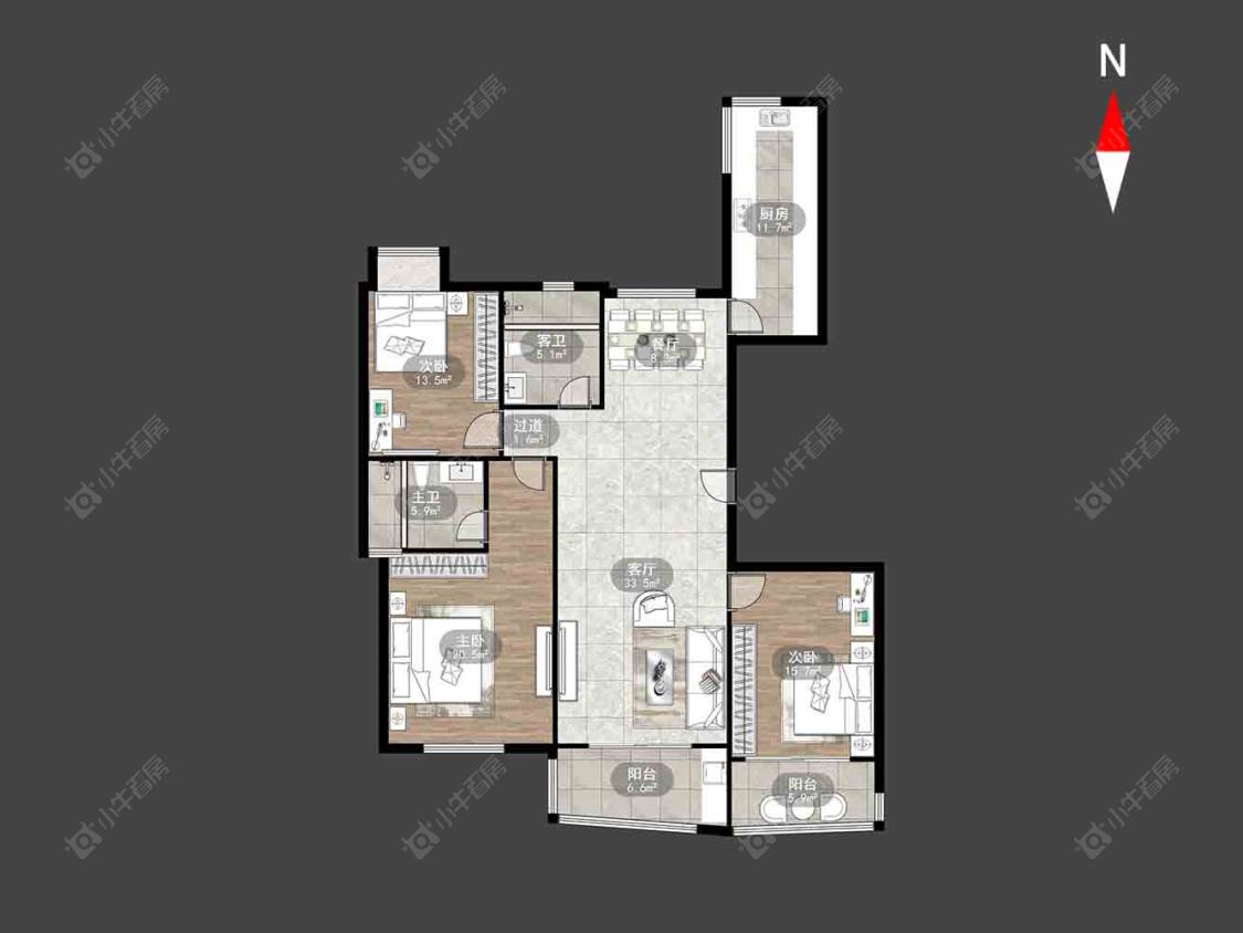 常州中央花园在售二手房源户型图_小牛看房