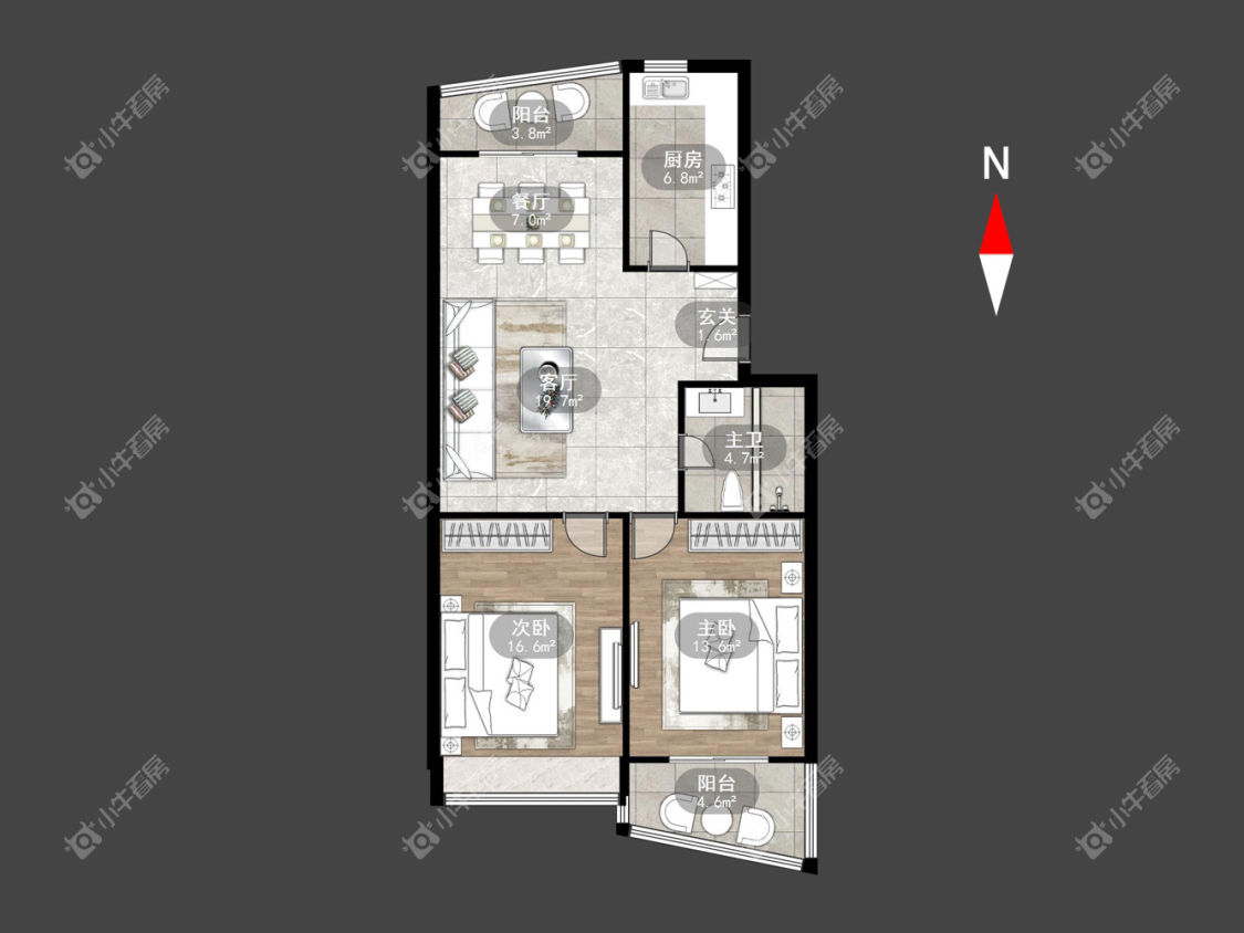 新龙花苑东区房源户型图 常州新龙花苑东区在租房源户型图_小牛看房