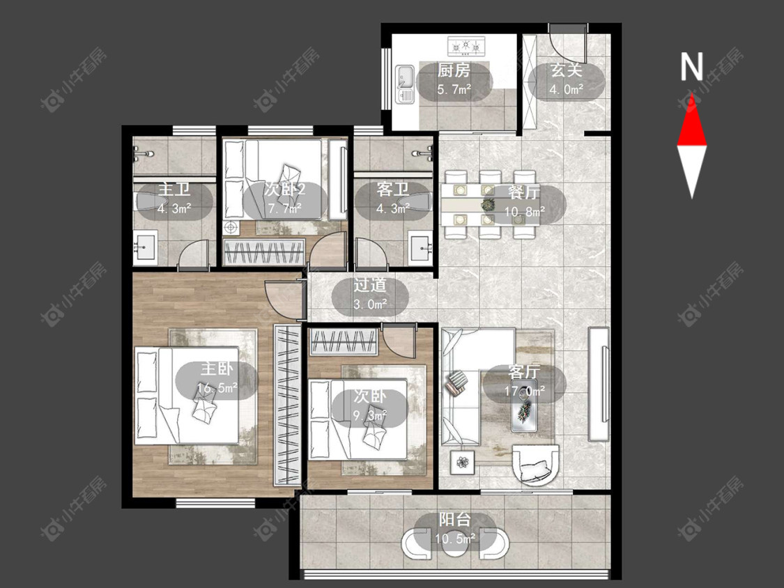 常州东青馨苑在售二手房源户型图_小牛看房