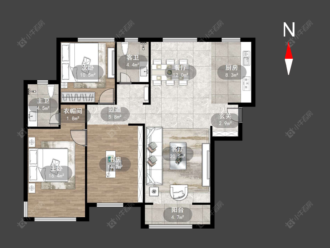常州华润国际一期在售二手房源户型图_小牛看房