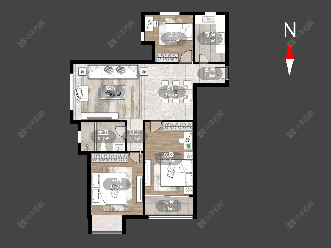 常州东城明居在售二手房源户型图_小牛看房