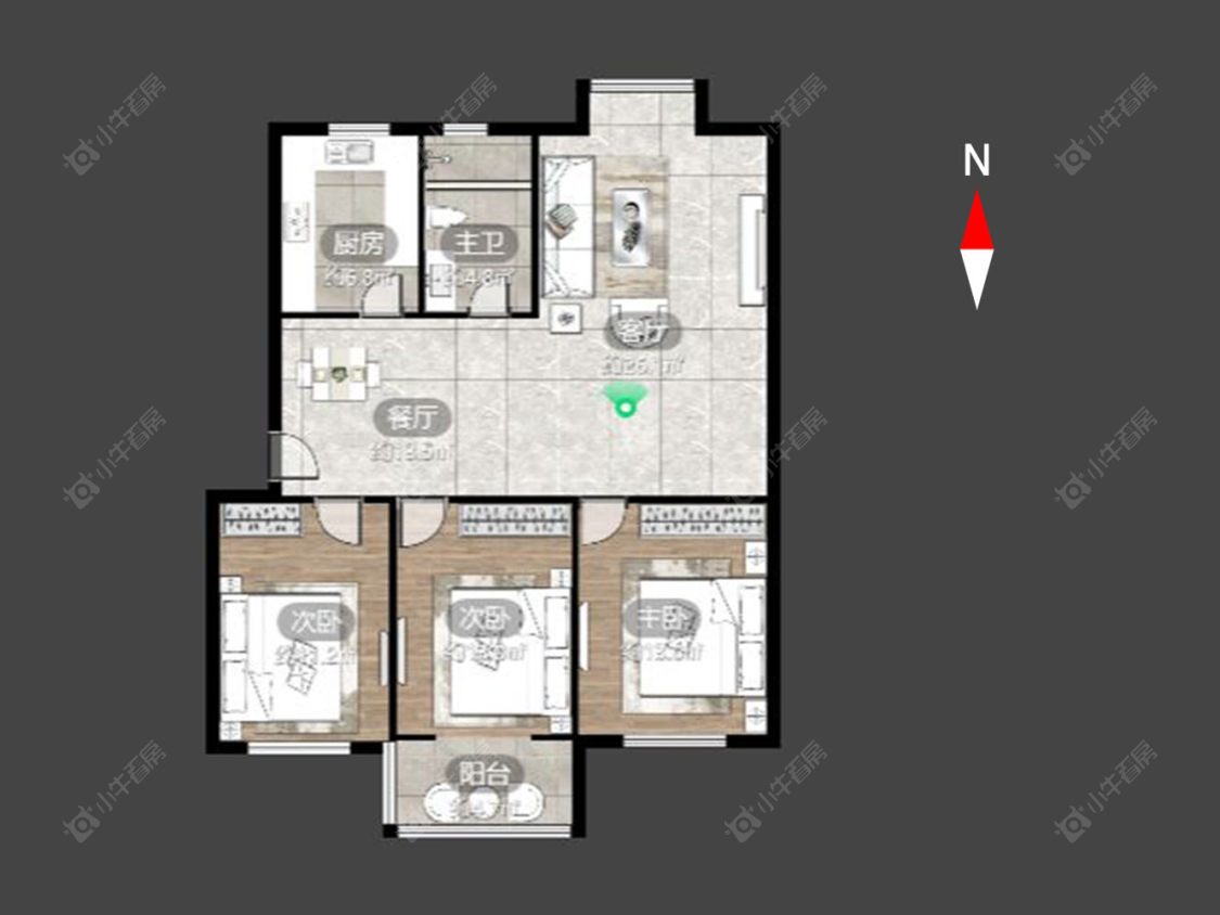 友谊家苑房源户型图 常州友谊家苑在售二手房源户型图_小牛看房