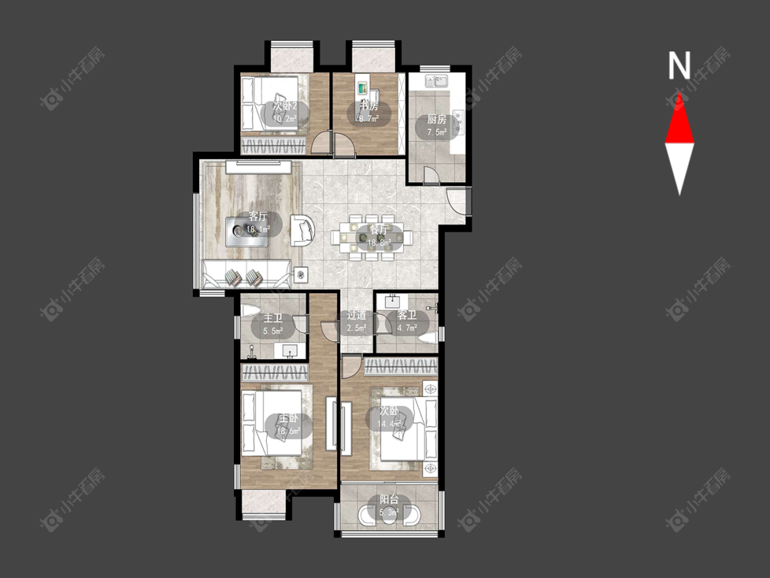常州金百花园在售二手房源户型图_小牛看房
