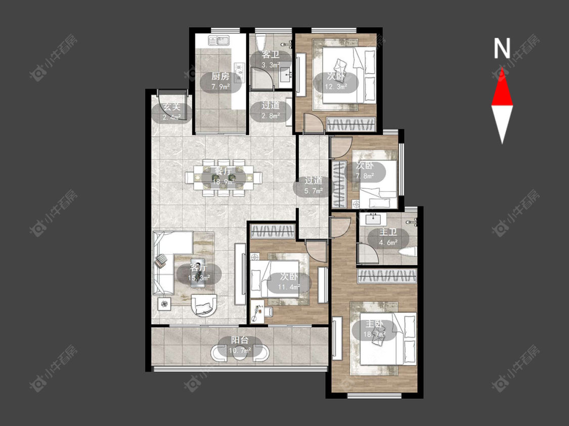 常州路劲城二期在售二手房源户型图_小牛看房