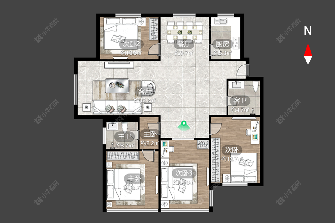 常州阳湖世纪苑南苑在售二手房源户型图_小牛看房
