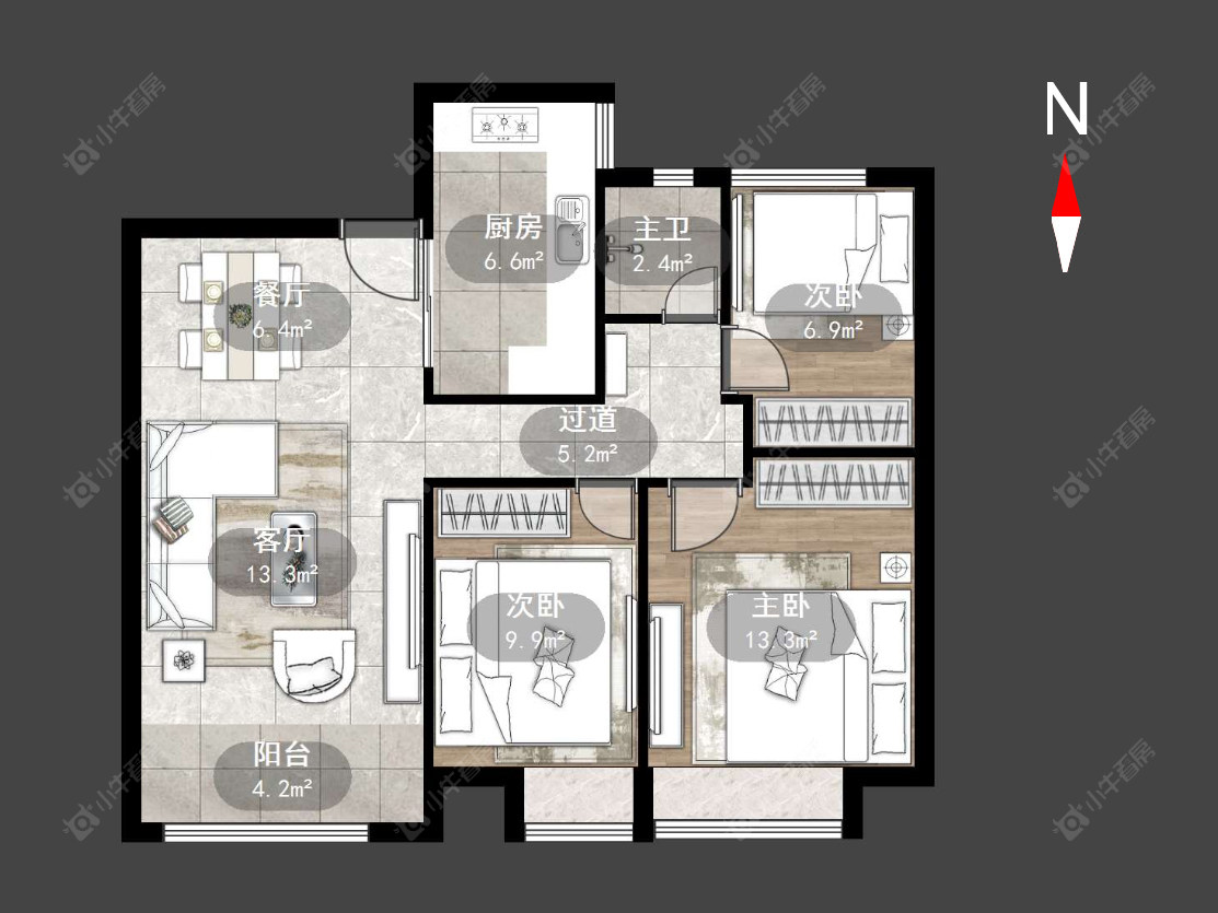 常州中海凤凰熙岸在售二手房源户型图_小牛看房