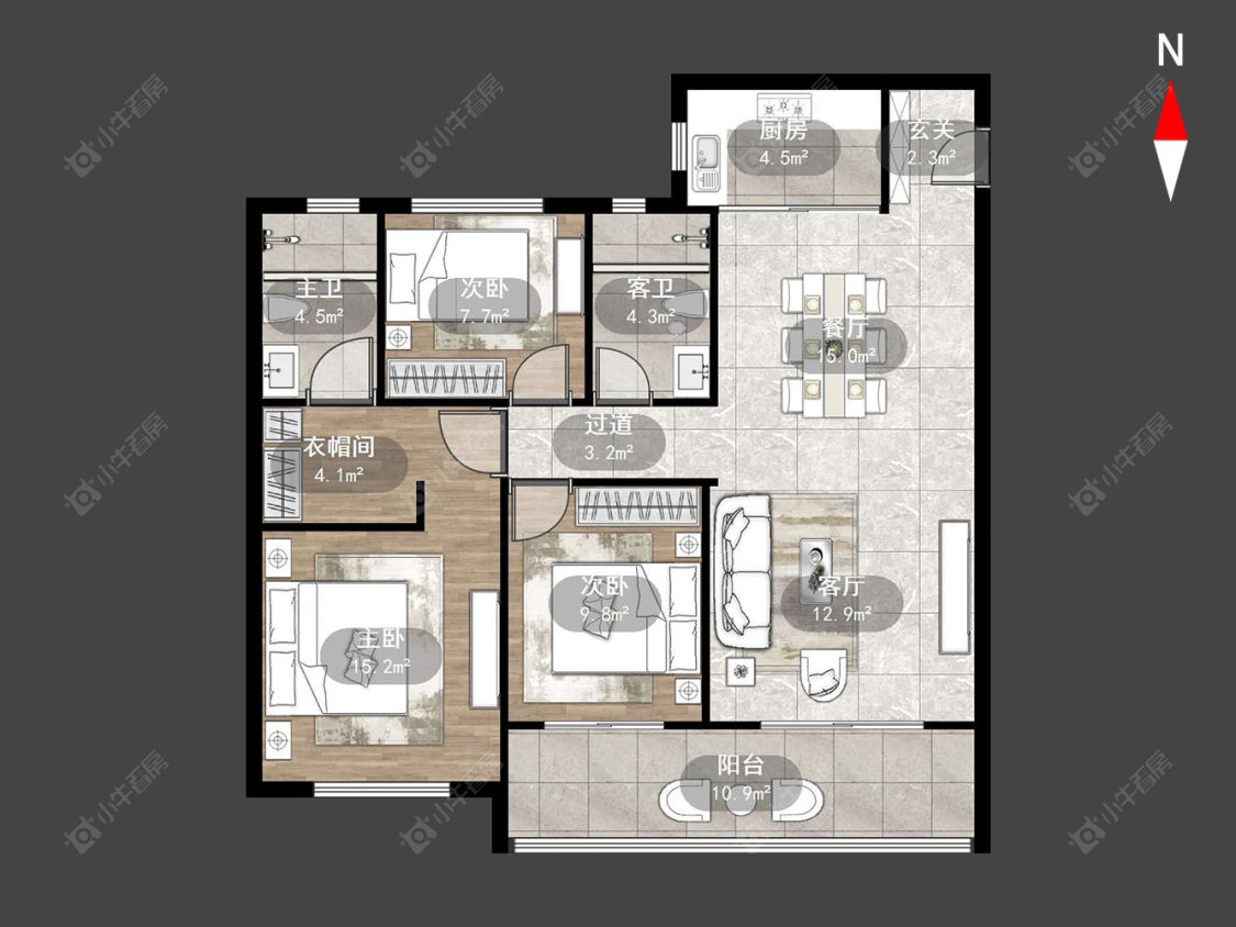 新城桃李郡房源户型图 常州新城桃李郡在售二手房源户型图_小牛看房