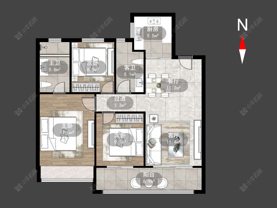 保利龙湖景玥府房源户型图 常州保利龙湖景玥府在售二手房源户型图_小牛看房
